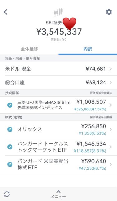 ジュニアNISA運用成績