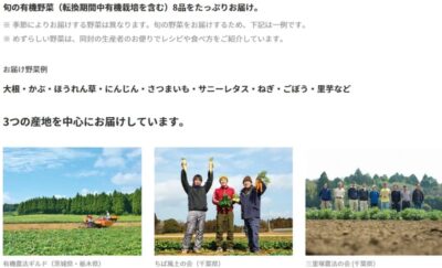 有機野菜おためしセット（公式サイトより）