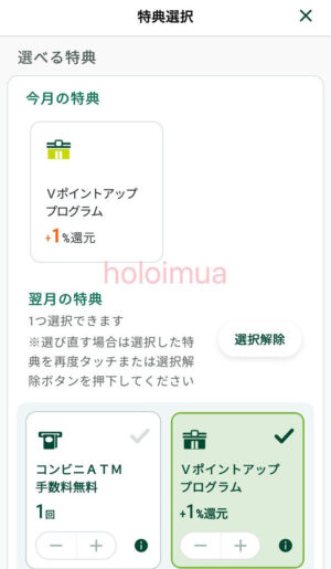 vポイントアッププログラム画面（筆者撮影）