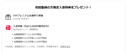LYPプレミアムに登録してもらえた特典