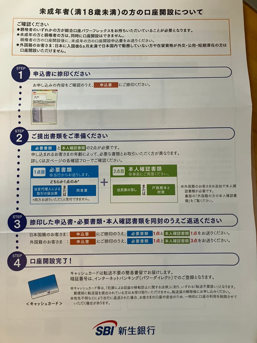SBI新生銀行申込の流れ
